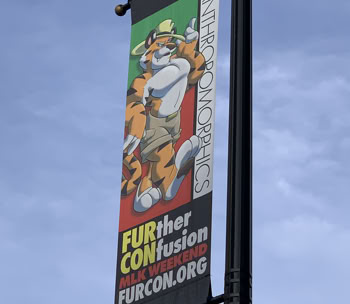 Street banner designed for Further Confusion