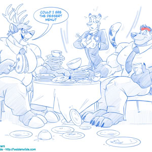 Zack and Lee at the Steakhouse