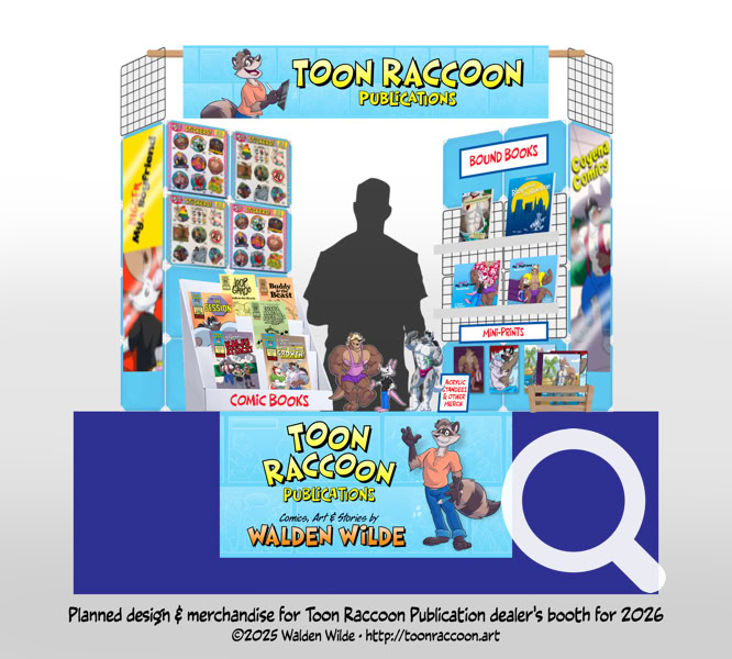 Planned Toon Raccoon Publications display for 2026